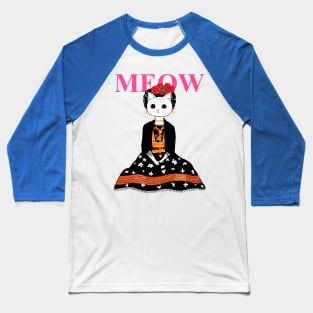 Funny Frida Cat Baseball T-Shirt